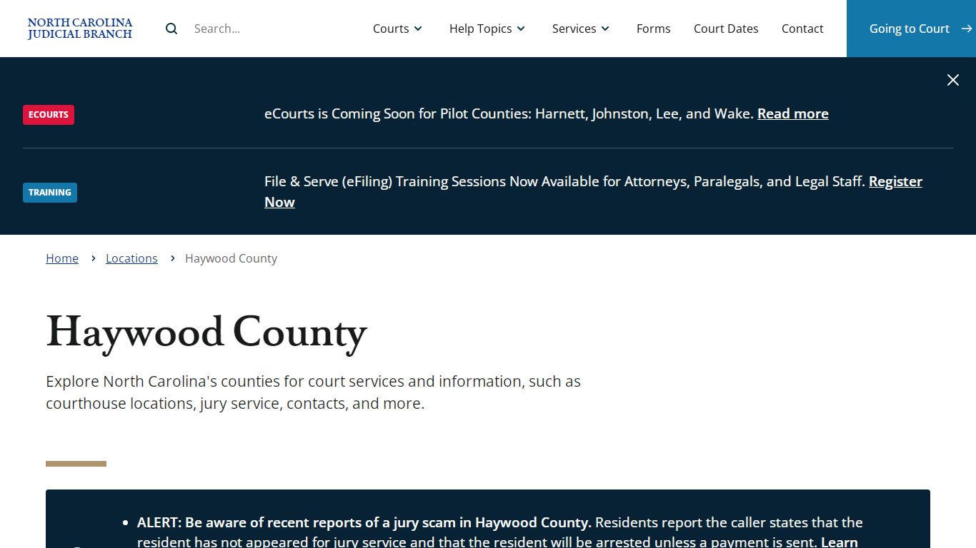 Haywood County | North Carolina Judicial Branch - NCcourts