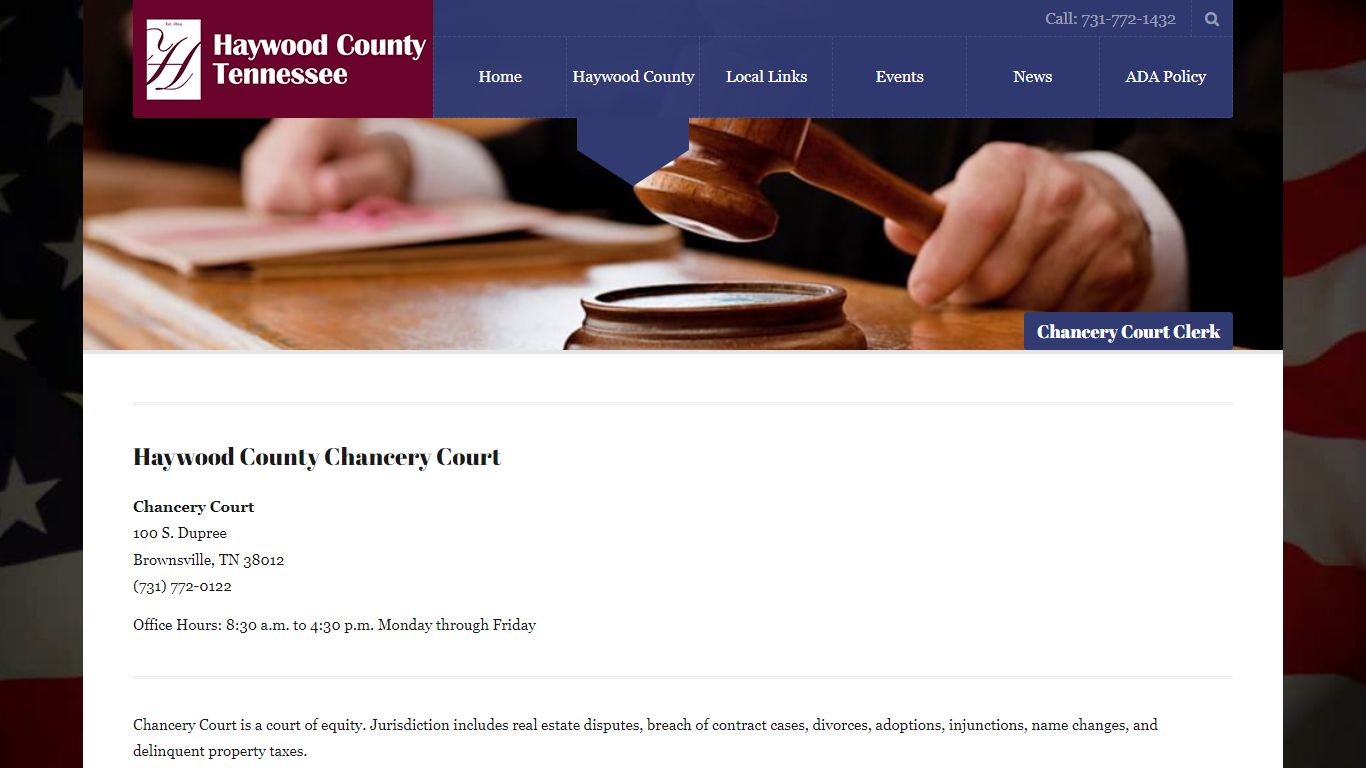 Chancery Court Clerk – Haywood County Brownsville